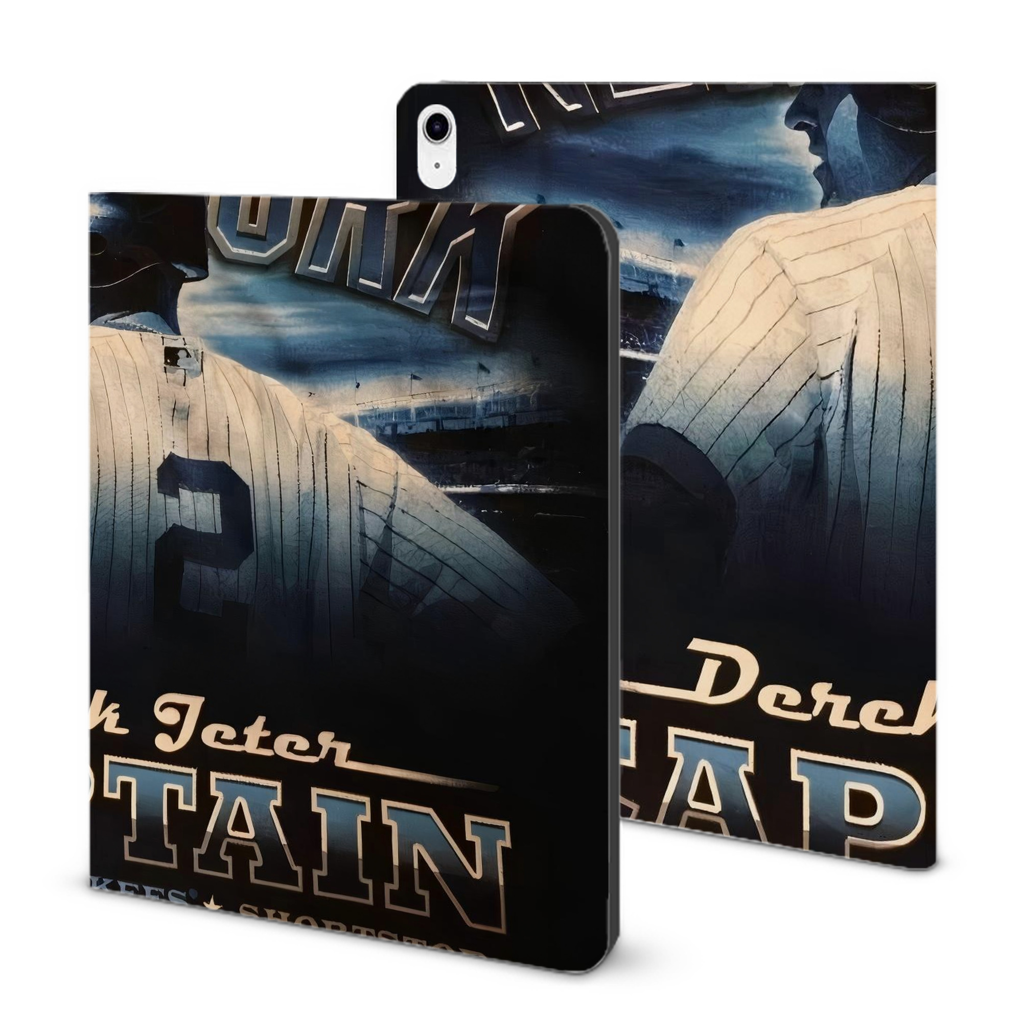 Derek Jeter 74 IPad Case Without Pencil Slot – Book-Style Cover With PU Leather & TPU – Slim, Durable, Scratch-Resistant, Full Protection & Easy Access